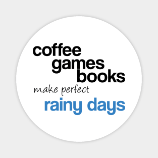 Coffee games books (White) Magnet